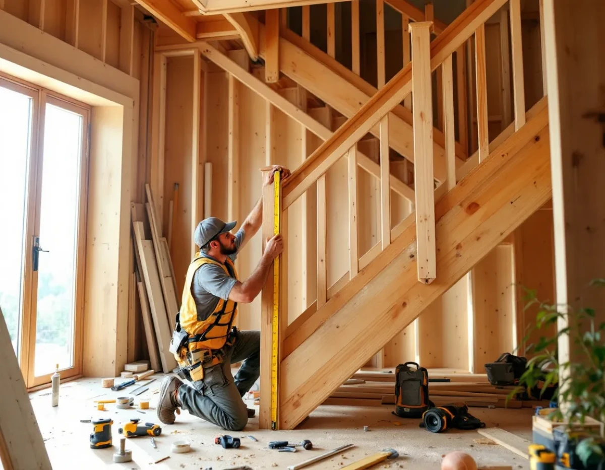 Le chevêtre dans la construction d'escalier : un élément fondamental à maîtriser